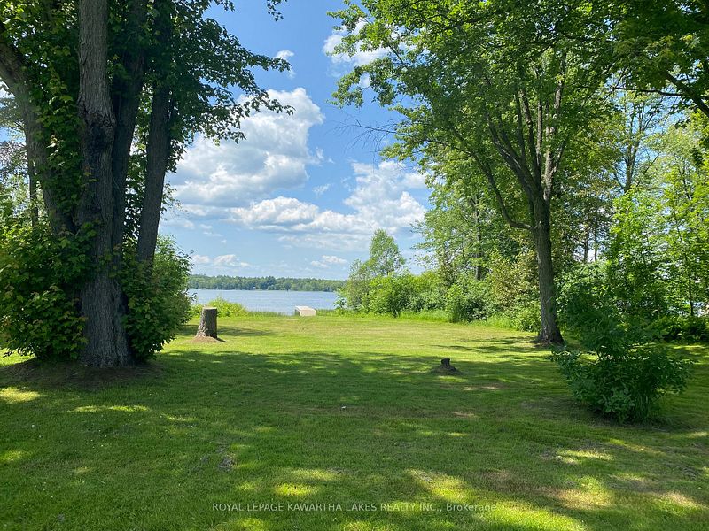 Backyard of home looking towards a lake