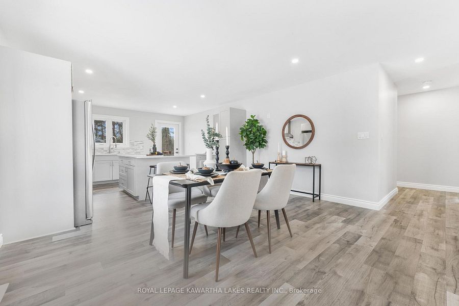 newly built and furnished dining area