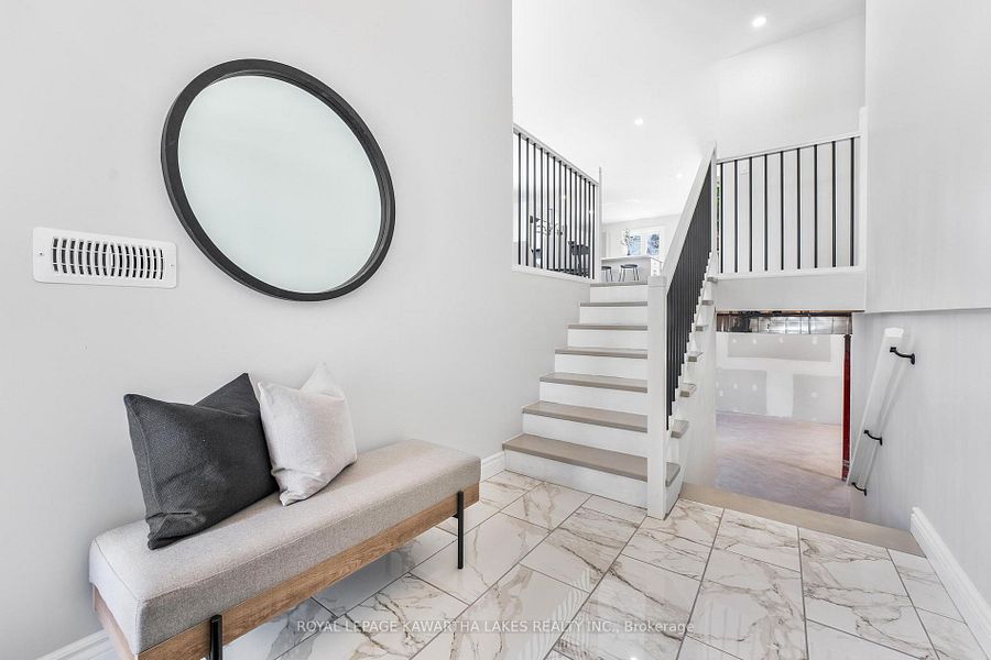 interior view of newly built and furnished entryway