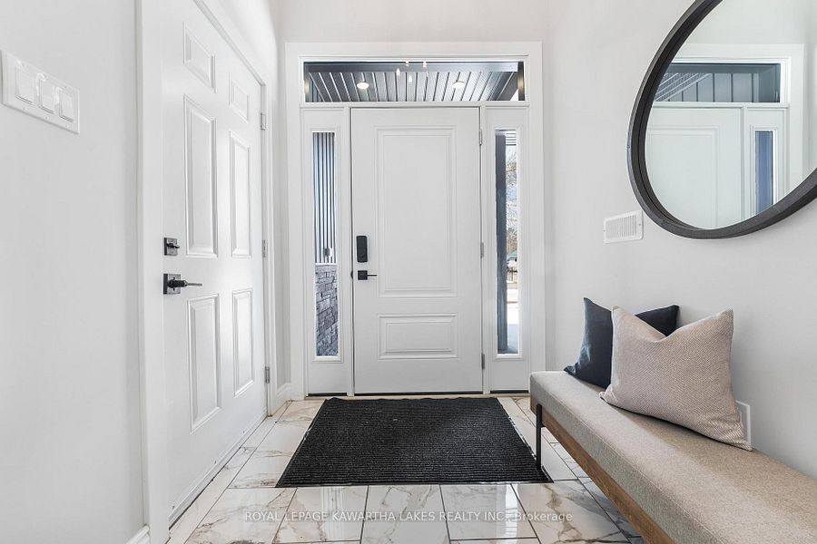 interior view of newly built and furnished entryway