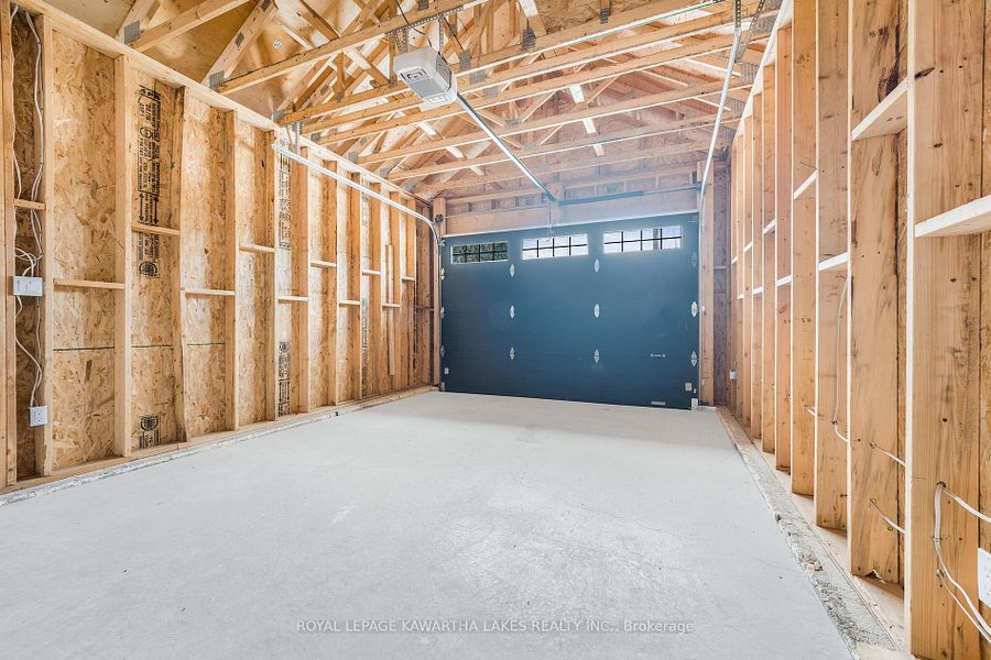 newly built garage inside