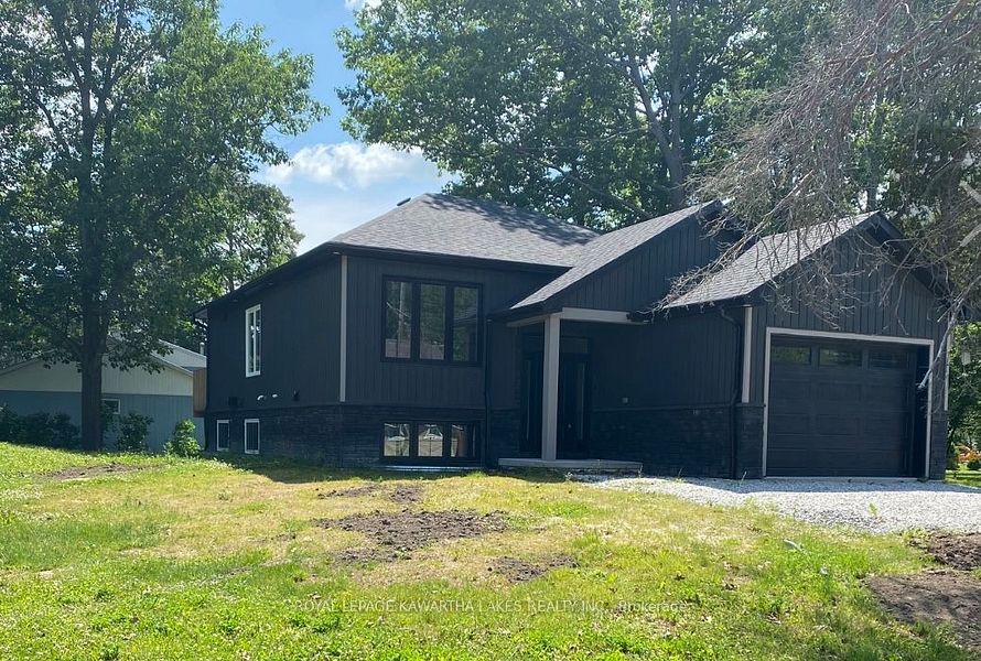 Exterior view of newly built home in summer