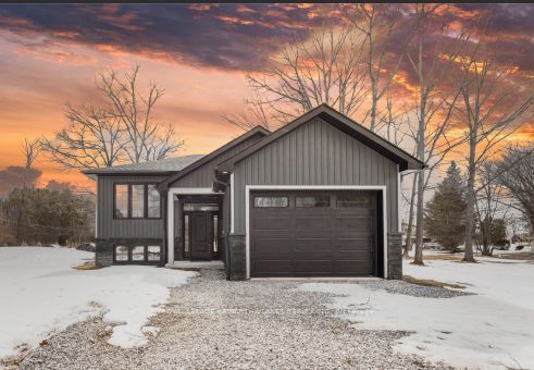 Exterior view of Newly built home in winter